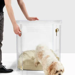 Acrylic Dog Crate & Gate | Medium Size