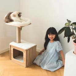 Catry Cedar Wooden Cat Tree