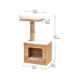 Catry Cedar Wooden Cat Tree