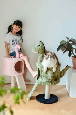 Catry Flamingo Cat Tree with Scratching Pad