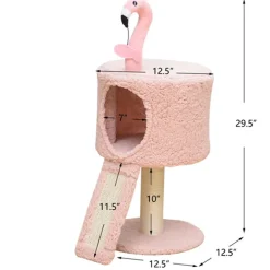 Catry Flamingo Cat Tree with Scratching Pad