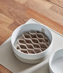 Coppa Porcelain Dog Bowl Set: Bowls, Treat Jar & Slowfeeder