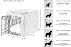 Double Door Dog Crate Cover Natura Performance Woven