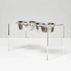 Elevated Dog Feeder For Large Dogs With Acrylic Stand