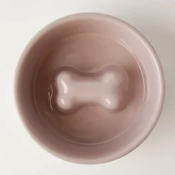 Hiddin ceramic slow feeder dog bowls with acrylic stand