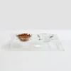 Hiddin Clear Glass Bowl Elevated Pet Feeder