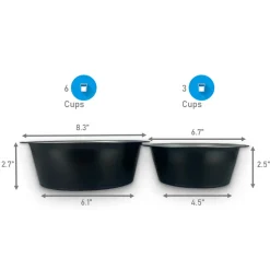 Hiddin Stainless Steel Glam Bowls with Acrylic Stand