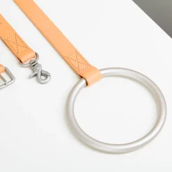 Italian Leather Lumi Dog Leash - Tan