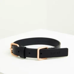 Lumi Italian Buttero Leather Dog Collar- Black