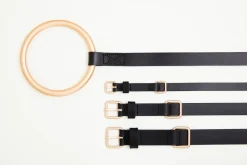 Lumi Italian Buttero Leather Dog Collar- Black