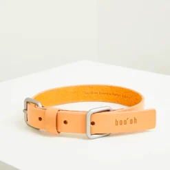 Lumi Italian Leather Dog Collar - Tan