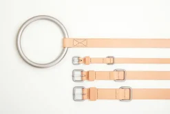 Lumi Italian Leather Dog Collar - Tan