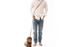 Mario Long Leather Dog Leash 6 Feet