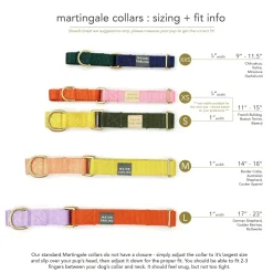 martingale training collar for pullers | peach + pink