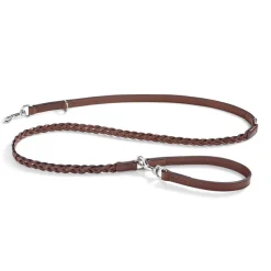 Miacara Bergamo braided Leather Long Dog Leash 6 Feet