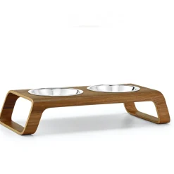 Miacara Desco Cat Feeder Walnut
