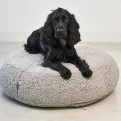 Miacara Senso Dog Pouffe Round Bed Boucle Cover