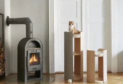 Modern Torre Cat Scratching Post With Cushion- Natural
