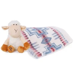 Pendleton Harding Rosewood Pet Throw Blanket with Lamb Plushy Dog Gift