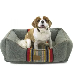 Pendleton Vintage Camp Heather Green Kuddler Bed For Cats & Dogs