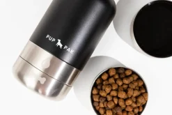 PupPak Dog Travel Water Bottle with Detachable Food & Water Bowls