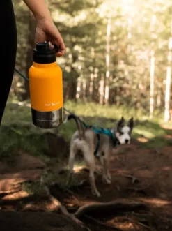 PupPak Dog Travel Water Bottle with Detachable Food & Water Bowls