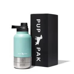 PupPak Dog Travel Water Bottle with Detachable Food & Water Bowls