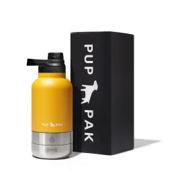 PupPak Dog Travel Water Bottle with Detachable Food & Water Bowls