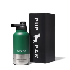 PupPak Dog Travel Water Bottle with Detachable Food & Water Bowls