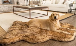 PupRug Faux Fur Orthopedic Dog Bed For Large To XL Dogs
