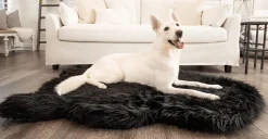 PupRug Faux Fur Orthopedic Dog Bed For Large To XL Dogs