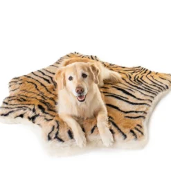 PupRug Tiger Print Memory Foam Dog Bed