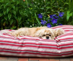 Striped Faux Gusset Outdoor And Patio Dog Bed Jamison