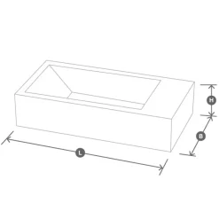 Trogolo Concrete Dog Trough For Outdoors & Garden